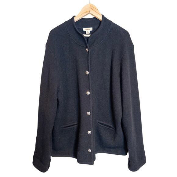 Vintage 80s/90s Talbots 100% Wool Austrian Button Cardigan Jacket XL - Picture 5 of 9